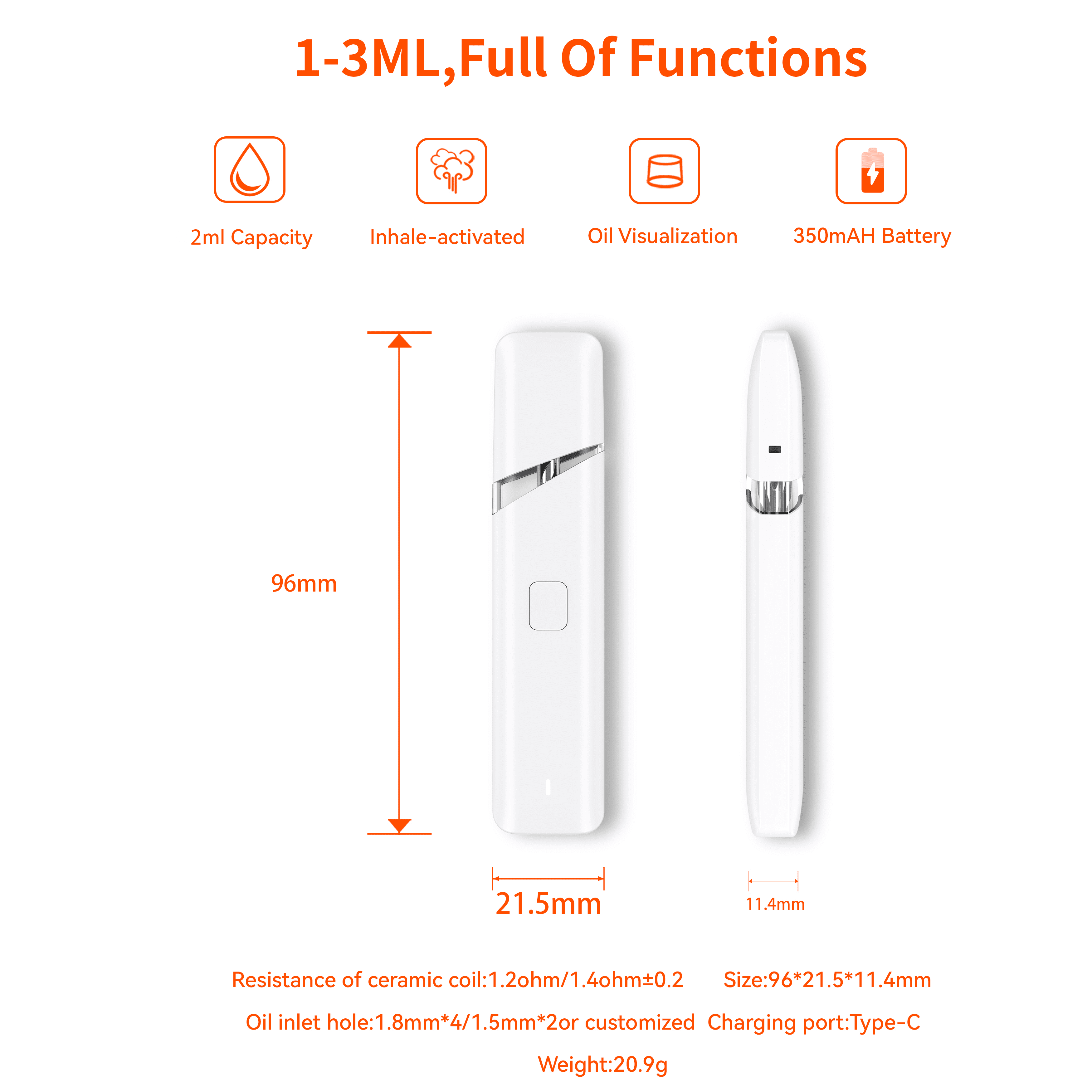 Desechable CD38 Ceramic Coil - Imagen 2